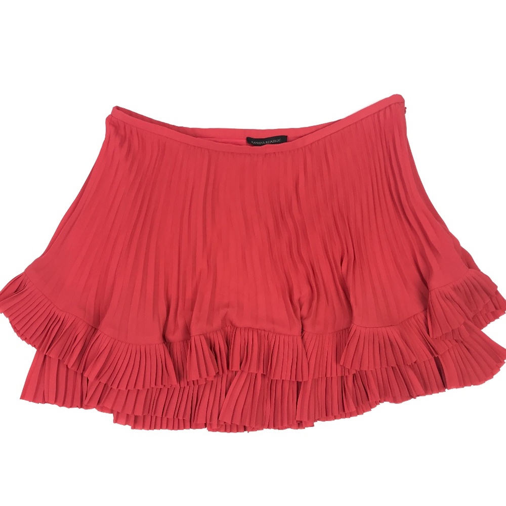 Banana Republic Pleated Tiered Mini Skirt #926